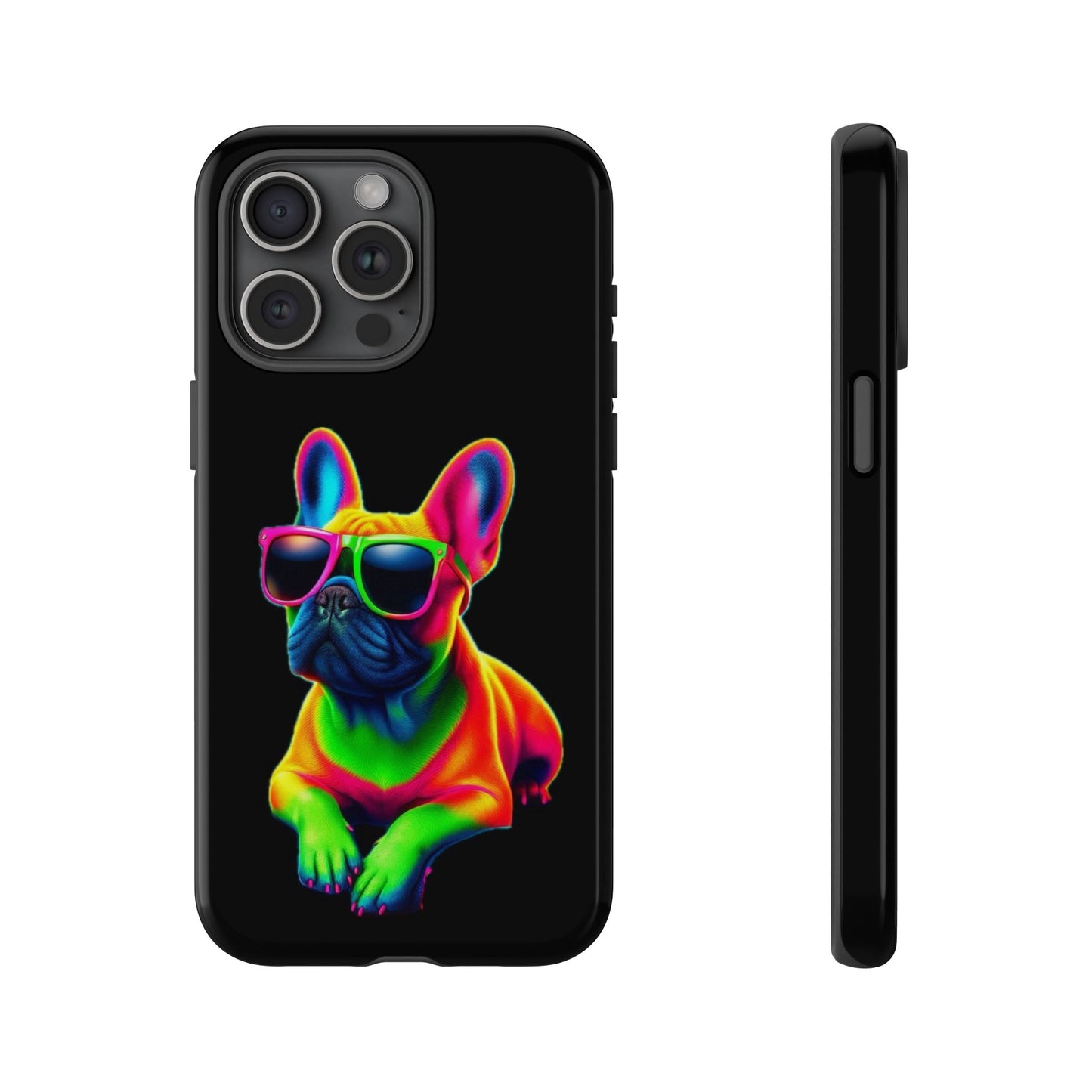 Neon French Bulldog phone case