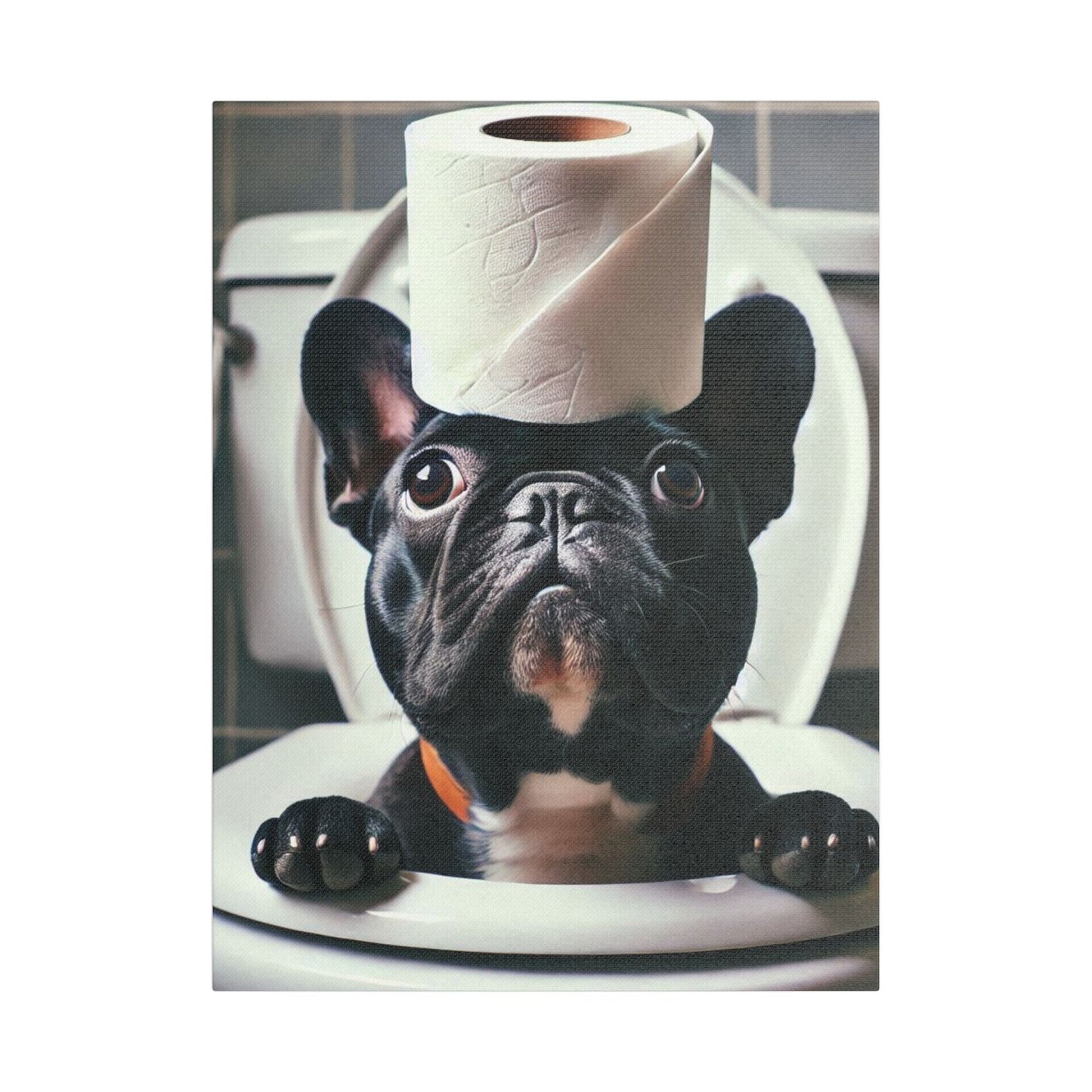 French Bulldog Bathroom Canvas