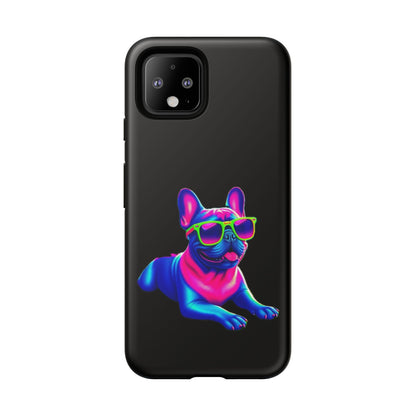 Neon French Bulldog phone case