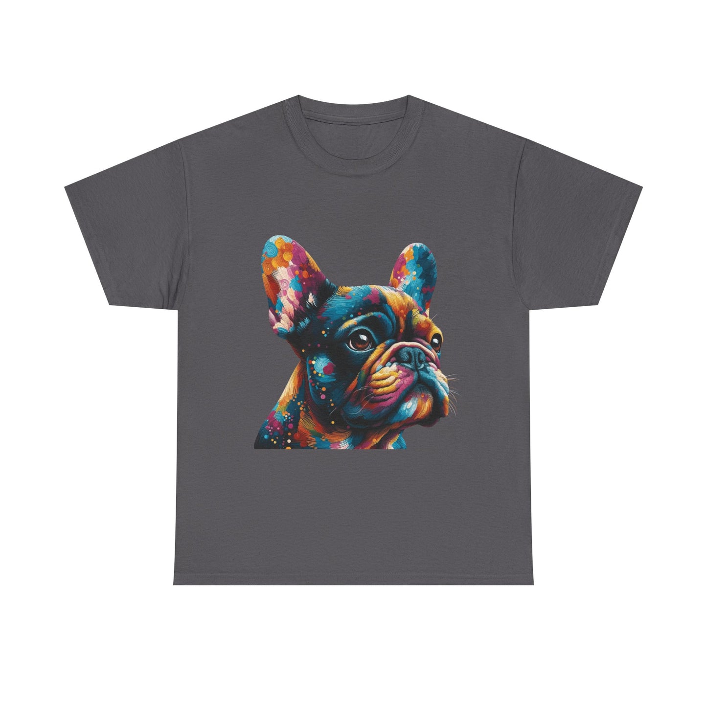 Mens Colourful French Bulldog artistic T-shirt