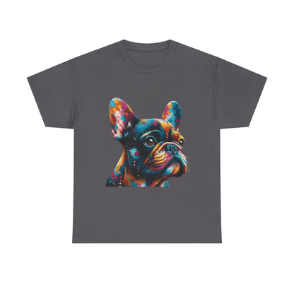 Mens Colourful French Bulldog artistic T-shirt