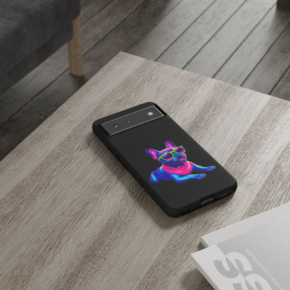 Neon French Bulldog phone case