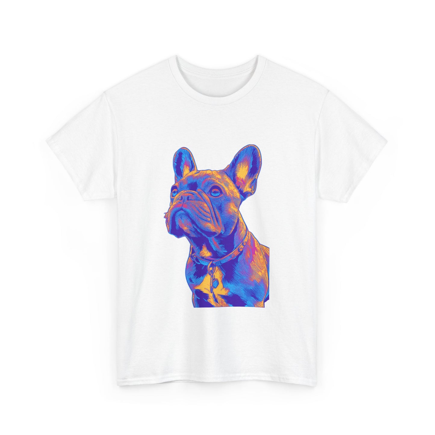 Mens Colourful French Bulldog artistic T-shirt