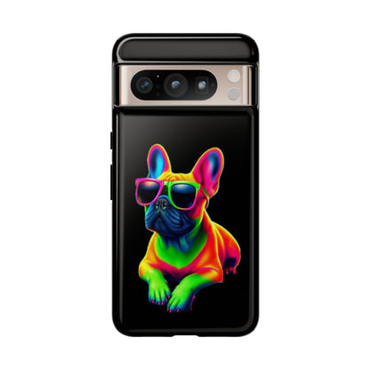 Neon French Bulldog phone case