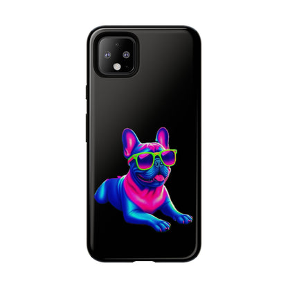 Neon French Bulldog phone case