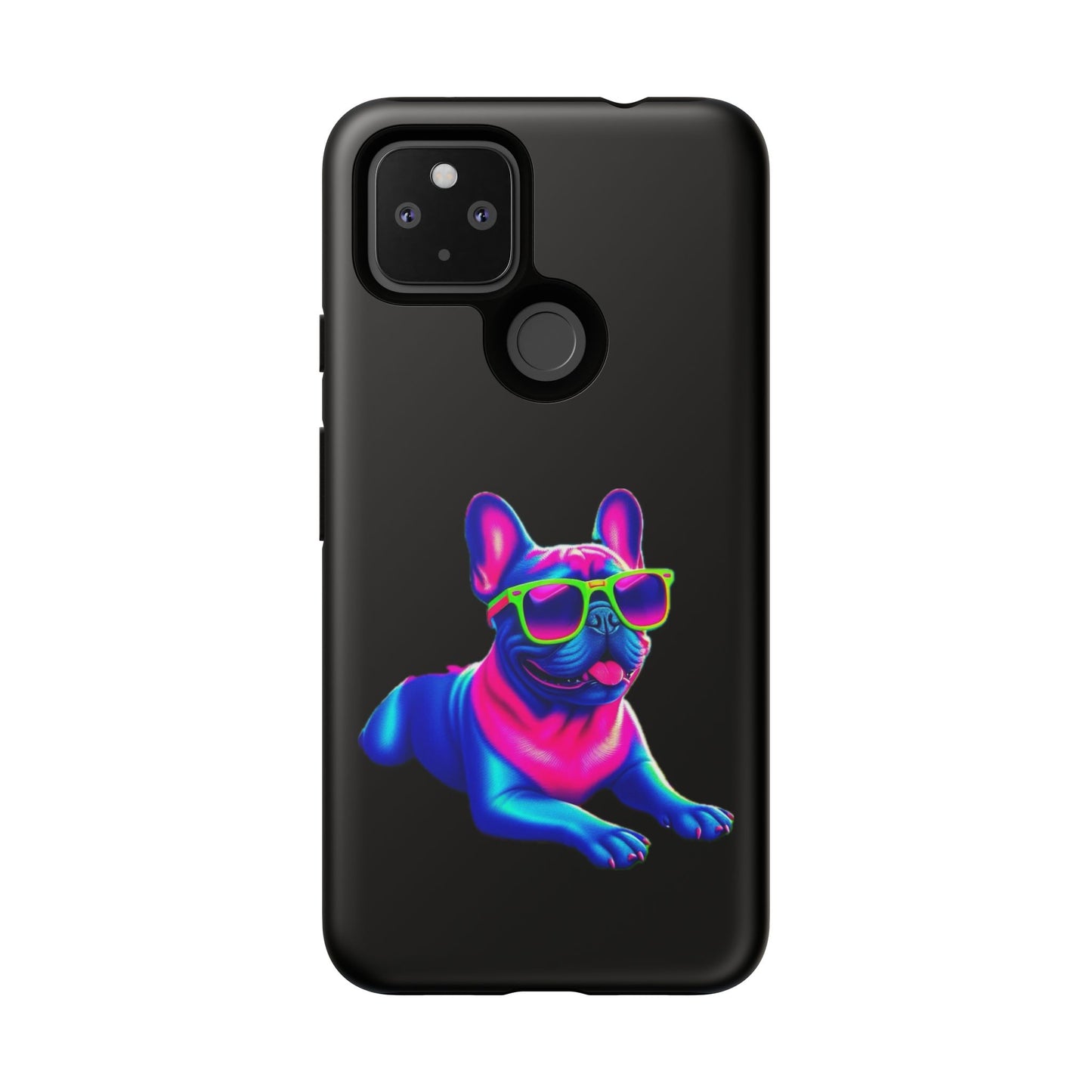 Neon French Bulldog phone case