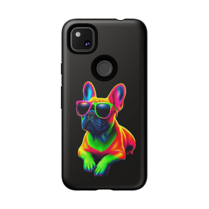 Neon French Bulldog phone case