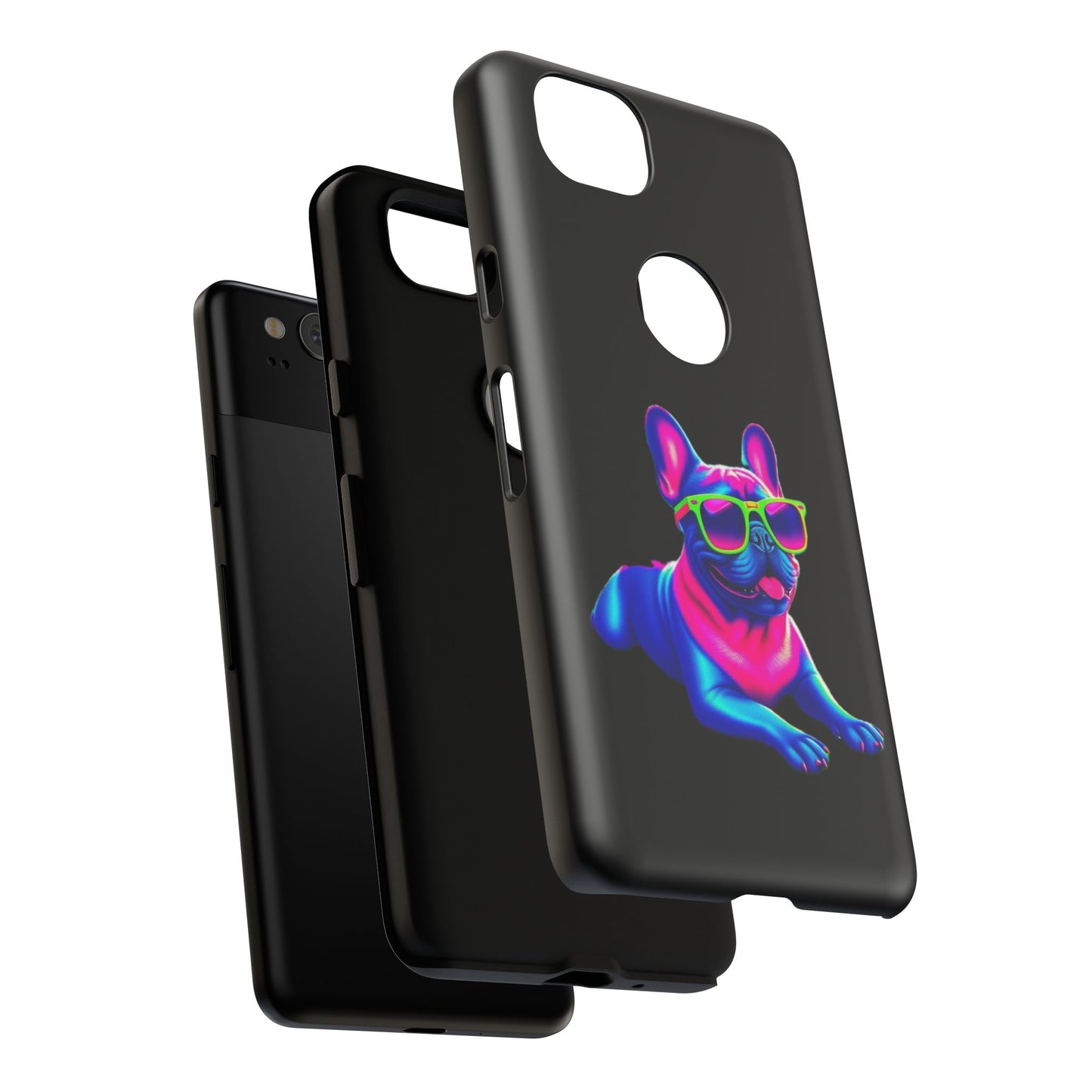 Neon French Bulldog phone case