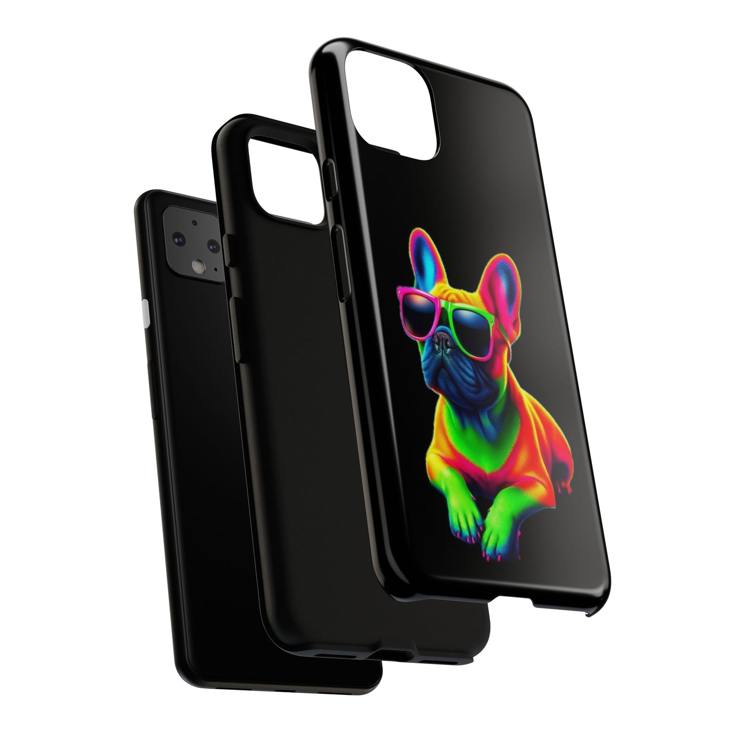 Neon French Bulldog phone case