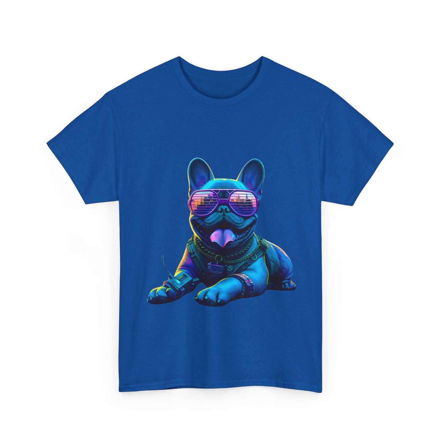 Mens neon French Bulldog T-shirt