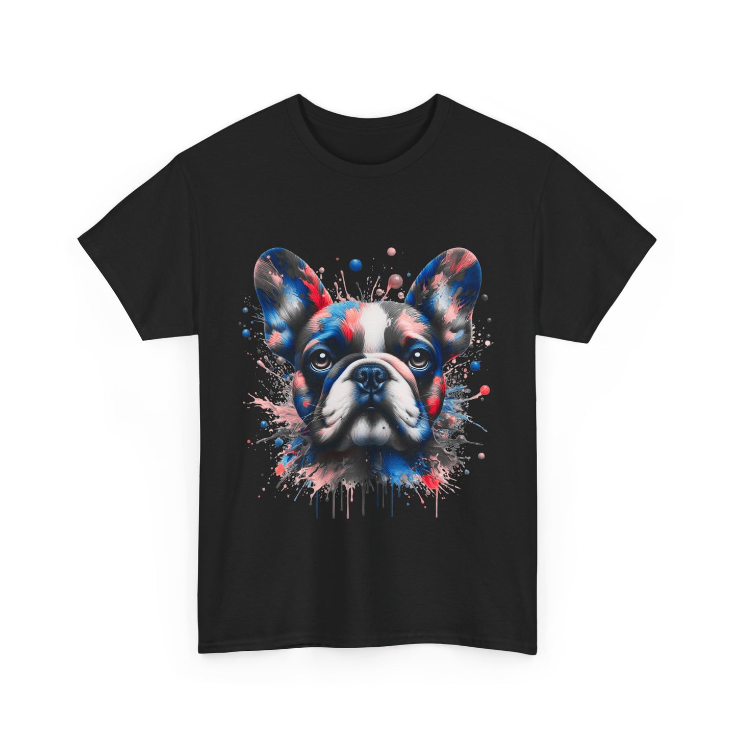 Mens Colourful French Bulldog artistic T-shirt