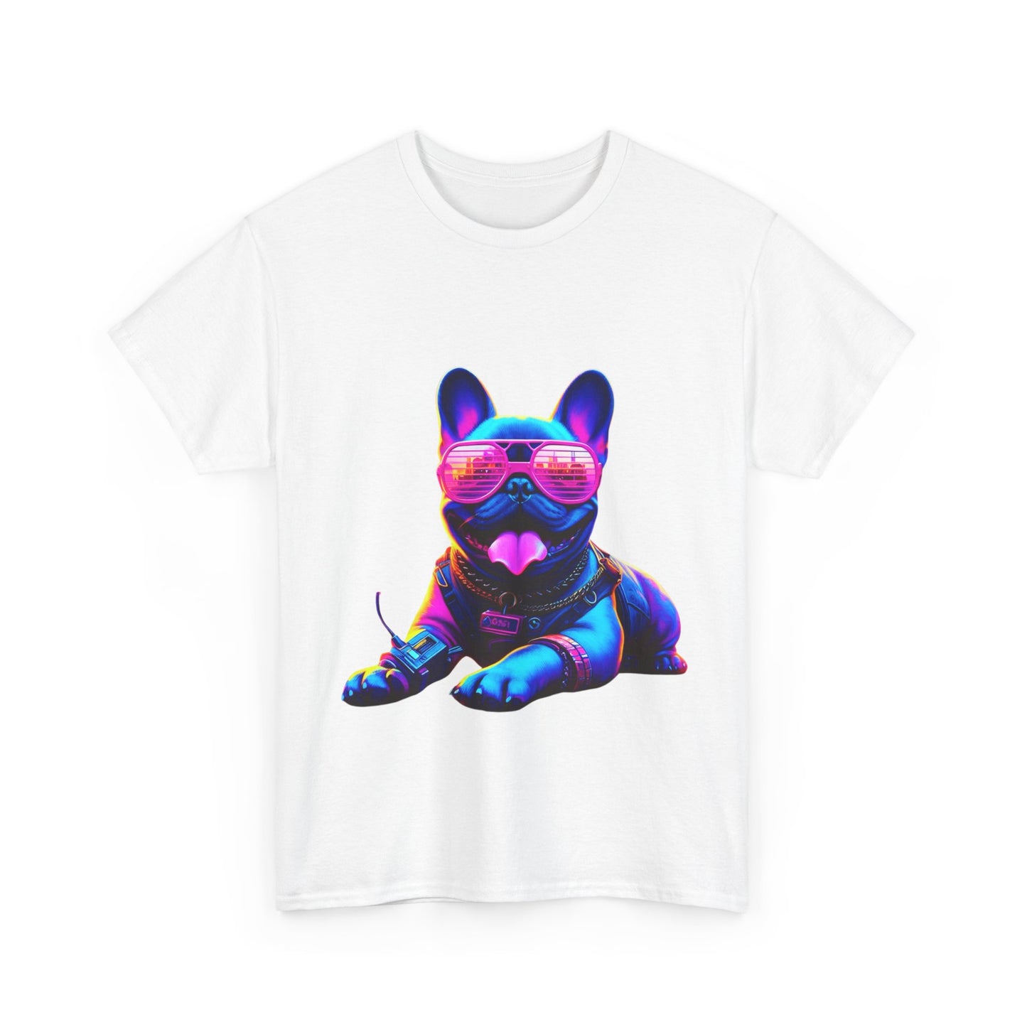 Womens neon French Bulldog T-shirt