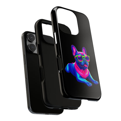 Neon French Bulldog phone case