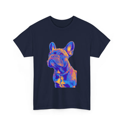 Mens Colourful French Bulldog artistic T-shirt