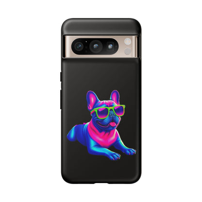 Neon French Bulldog phone case