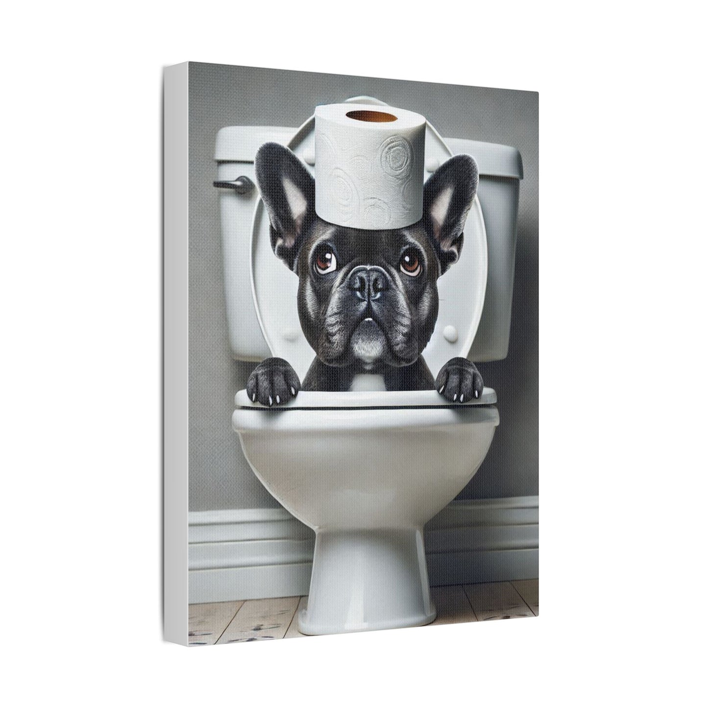 French Bulldog Bathroom Canvas