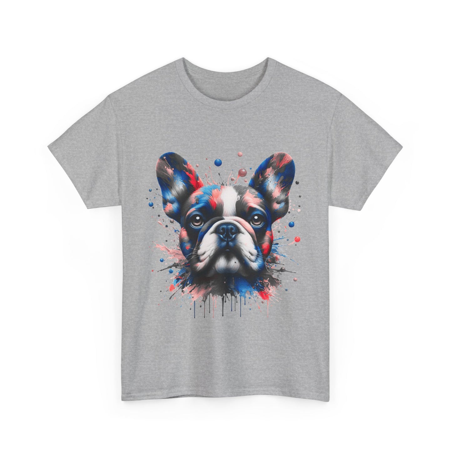 Mens Colourful French Bulldog artistic T-shirt