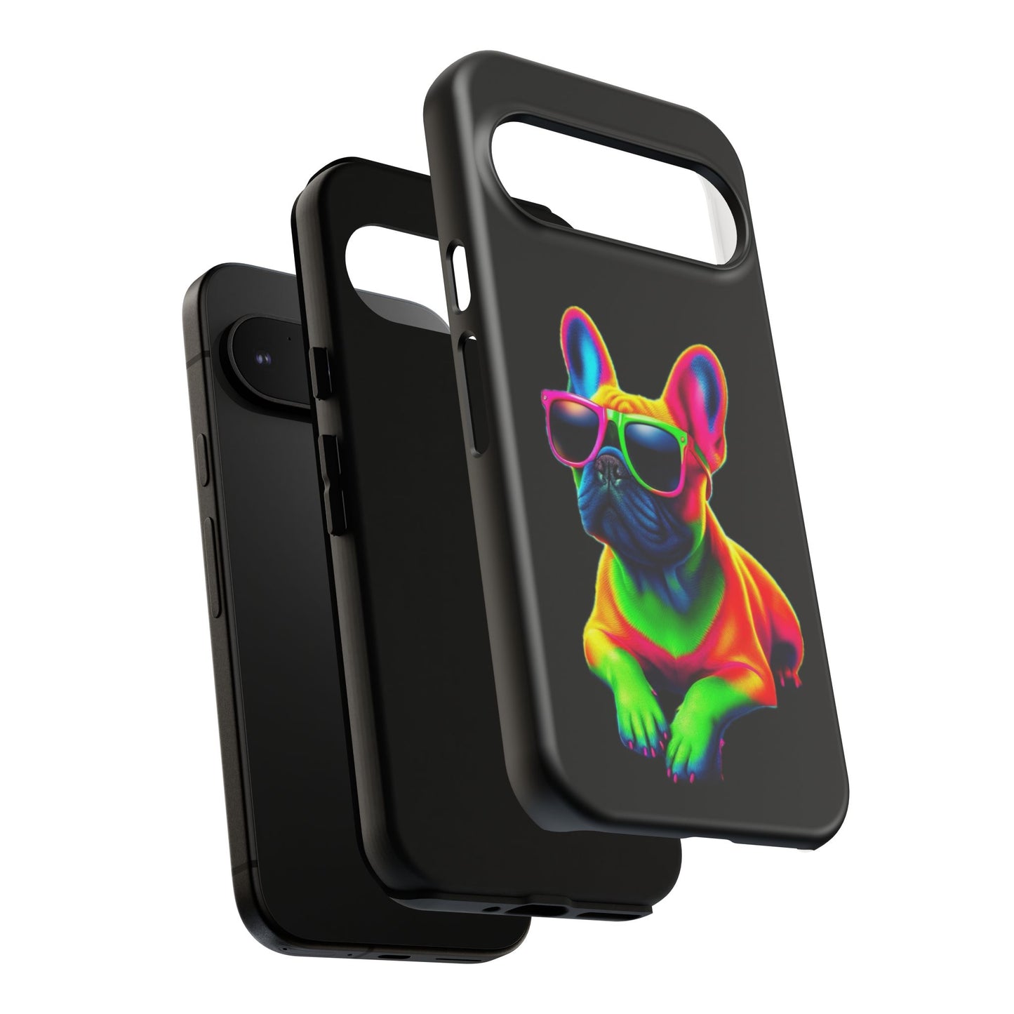 Neon French Bulldog phone case