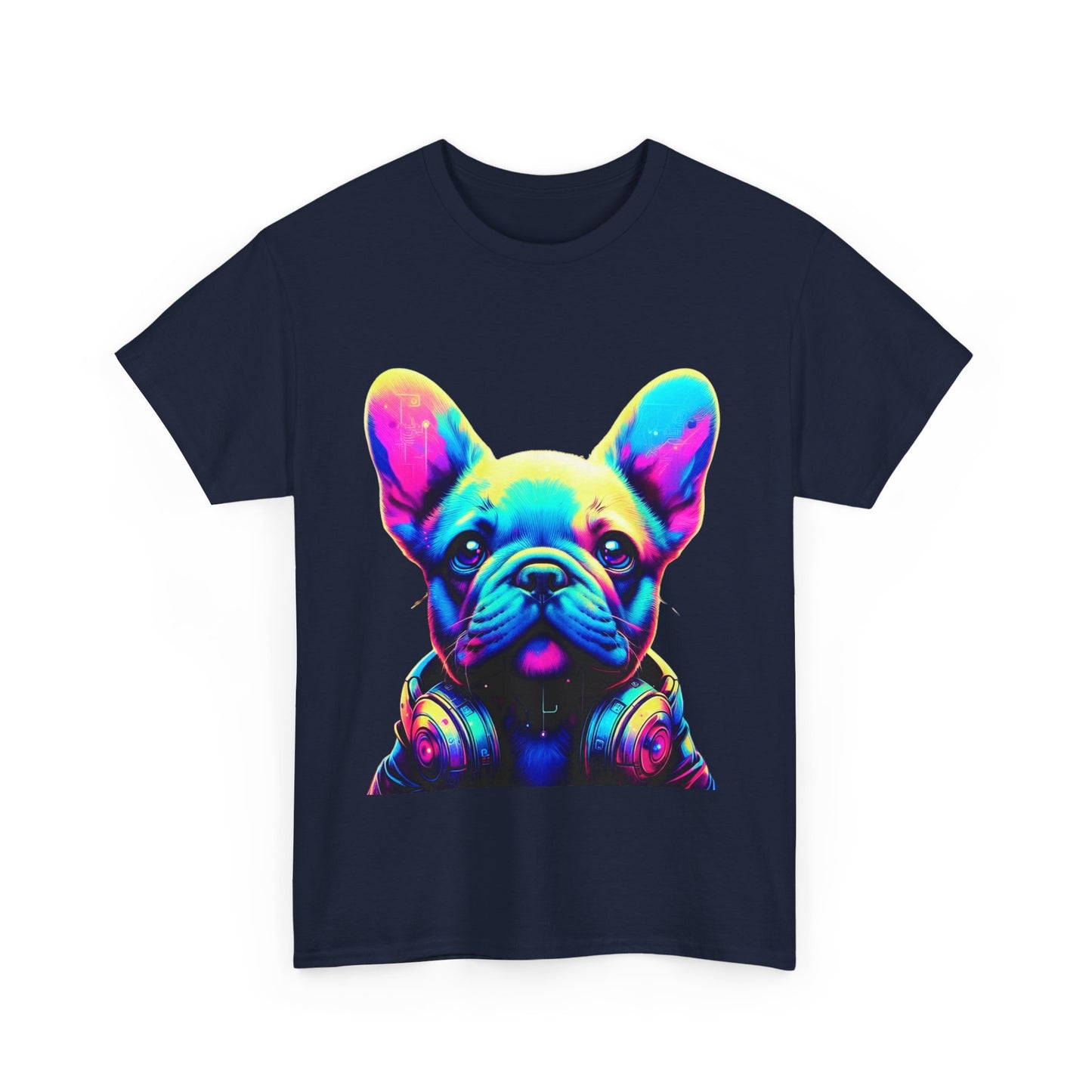 Mens neon French Bulldog T-shirt