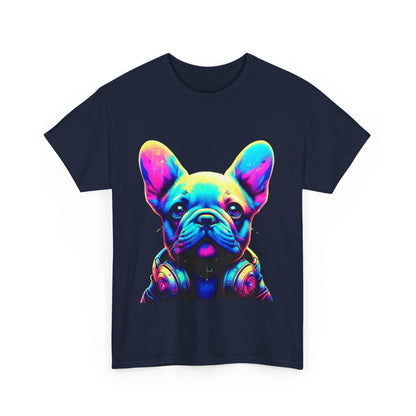 Mens neon French Bulldog T-shirt