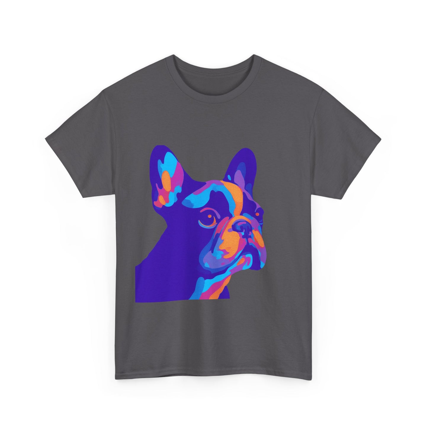 Womens Colourful French Bulldog artistic T-shirt