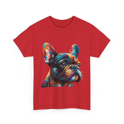 Mens Colourful French Bulldog artistic T-shirt