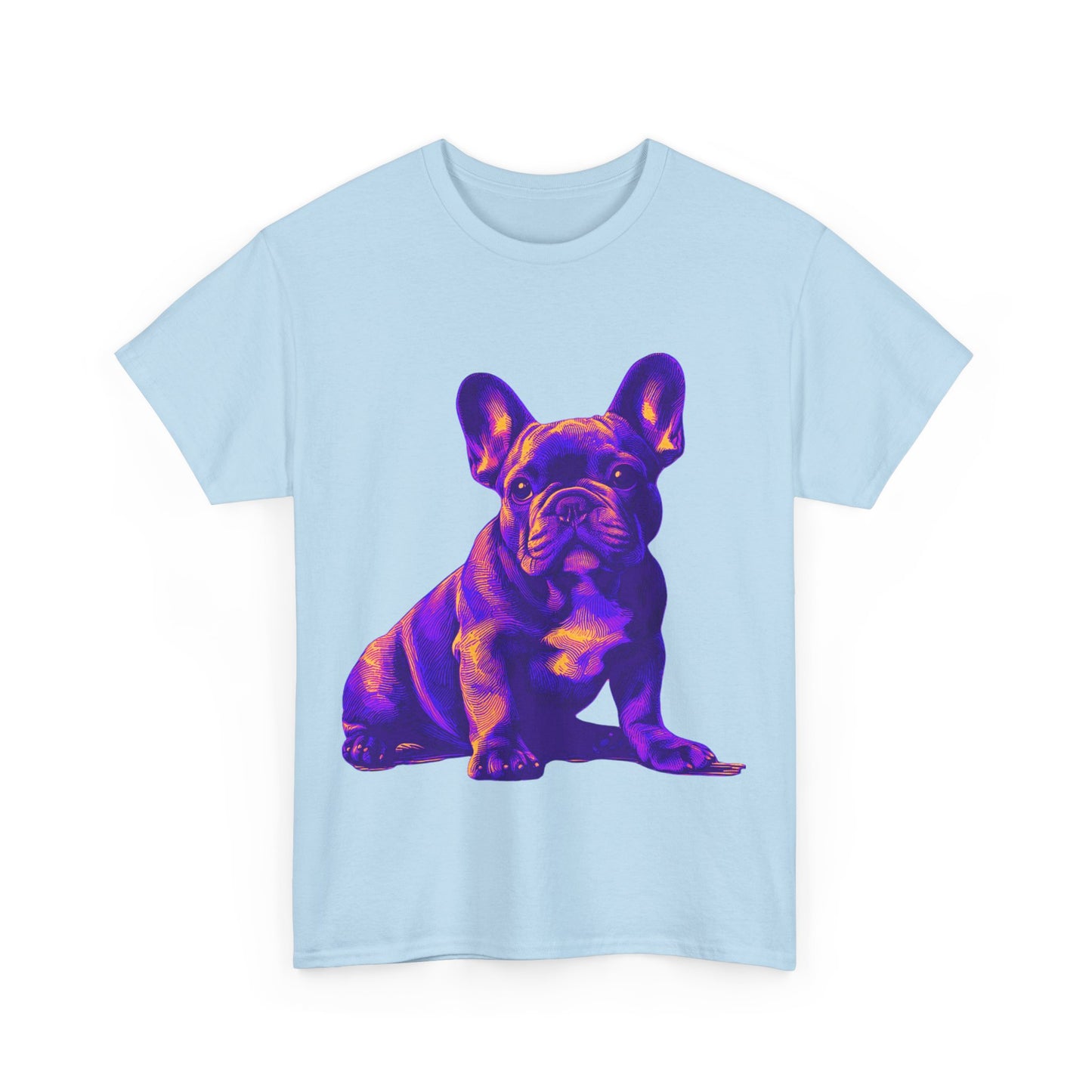 Womens Colourful French Bulldog artistic T-shirt