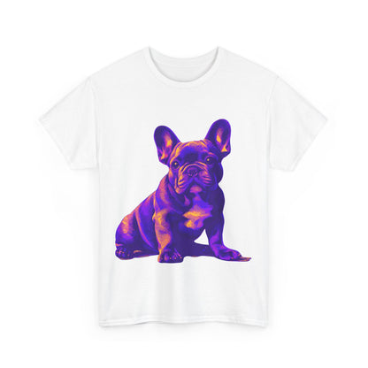 Womens Colourful French Bulldog artistic T-shirt