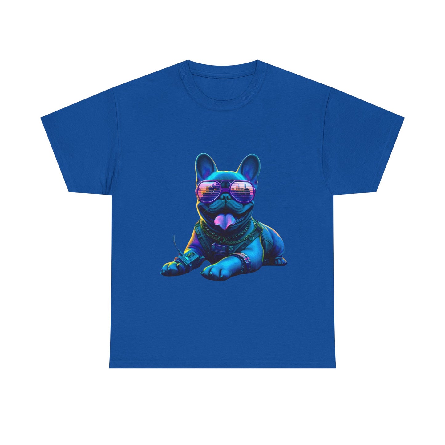 Mens neon French Bulldog T-shirt