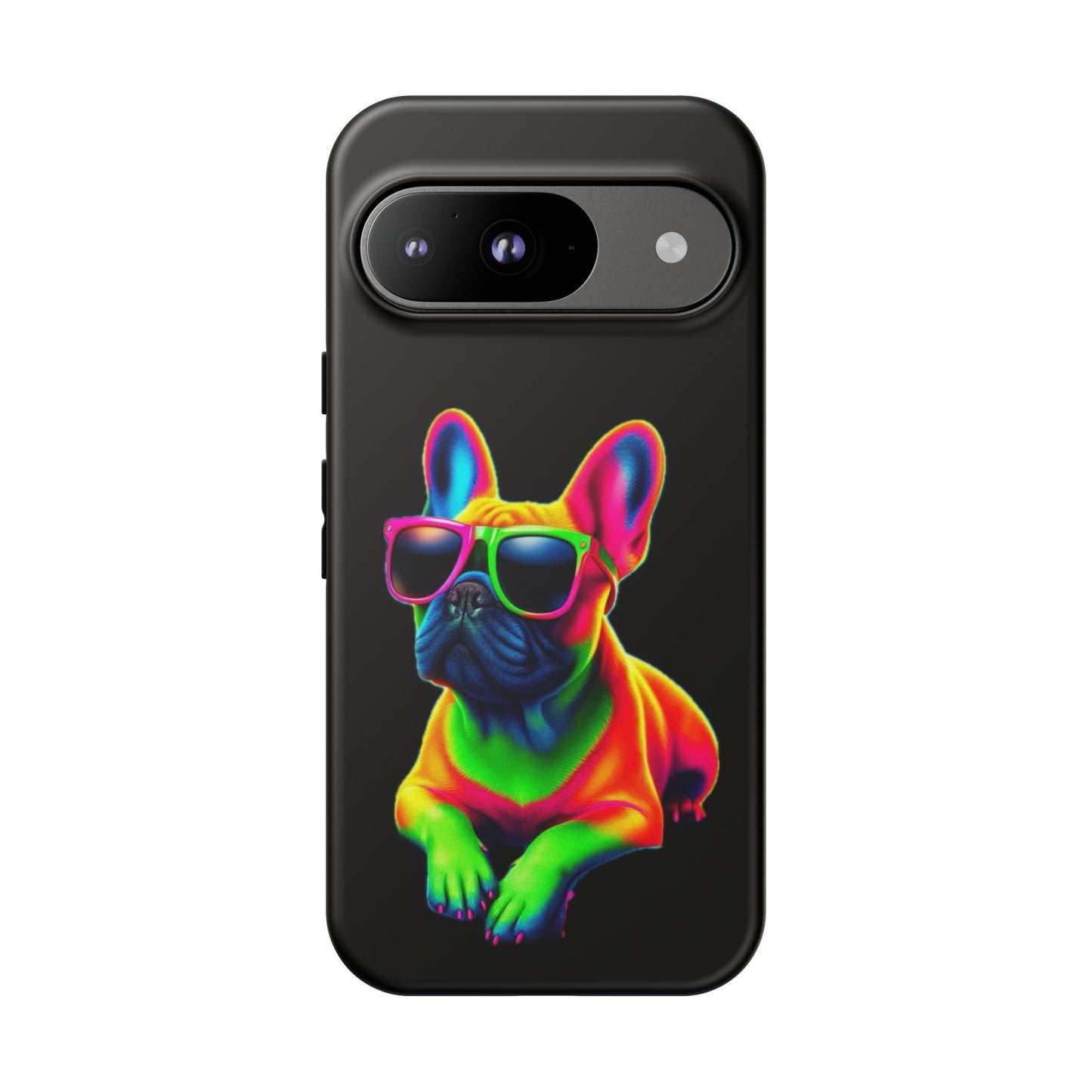 Neon French Bulldog phone case