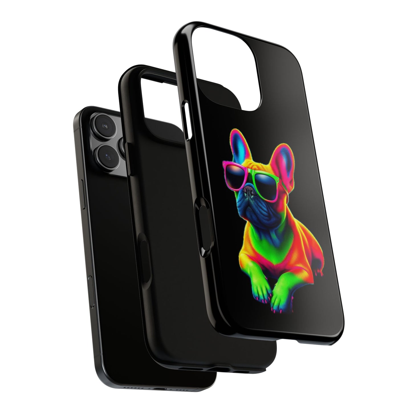 Neon French Bulldog phone case