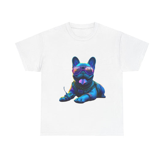 Mens neon French Bulldog T-shirt
