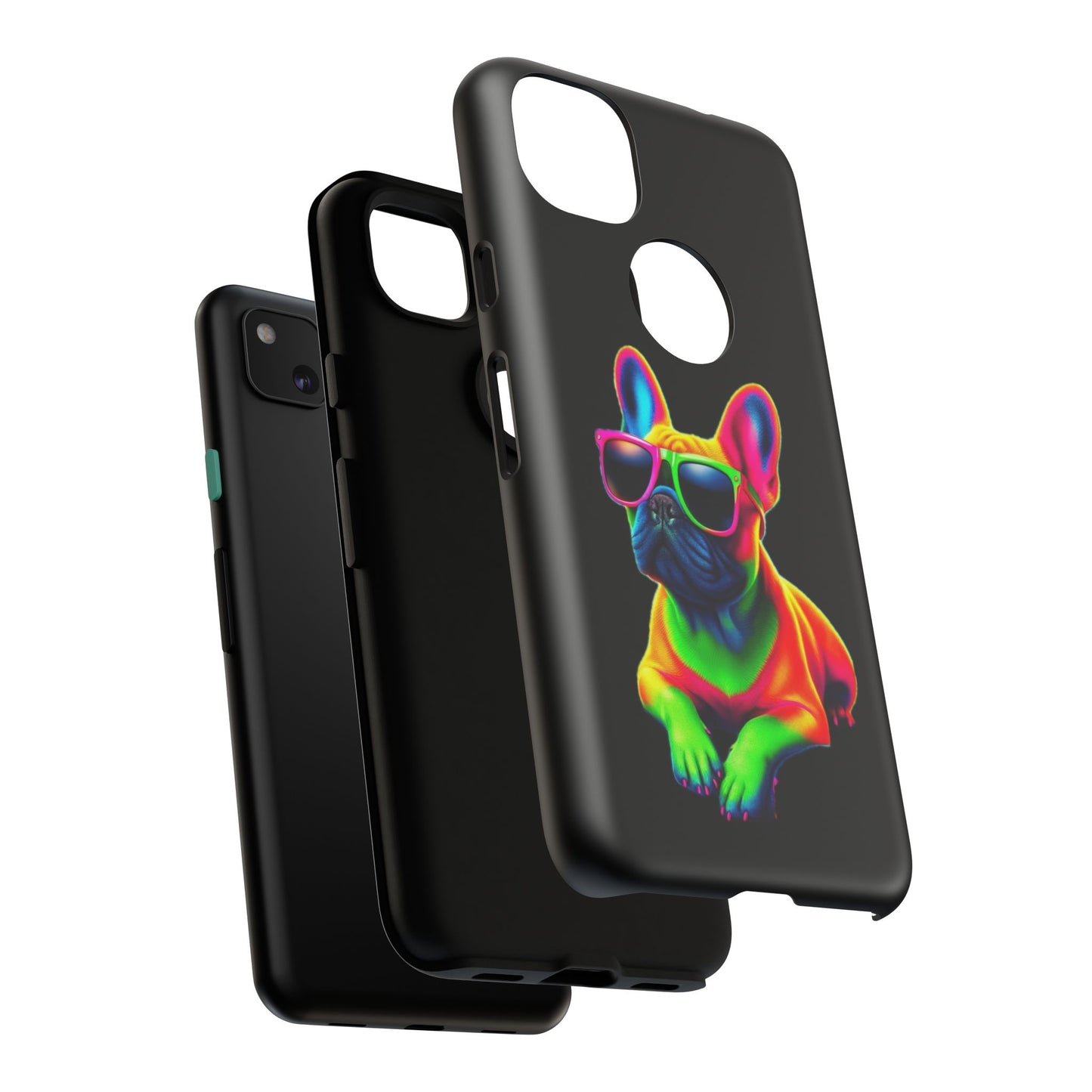 Neon French Bulldog phone case