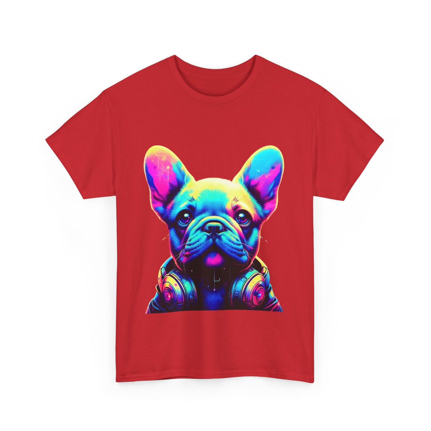 Mens neon French Bulldog T-shirt