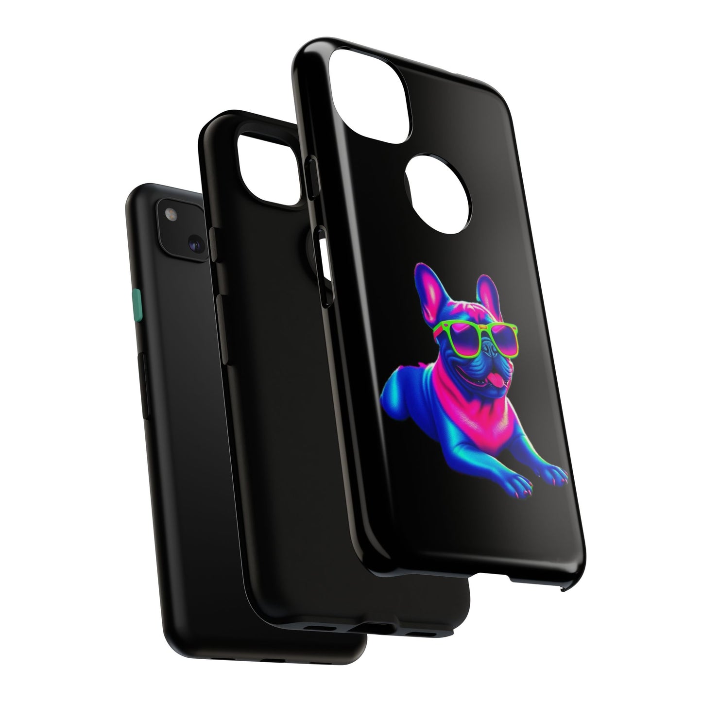 Neon French Bulldog phone case