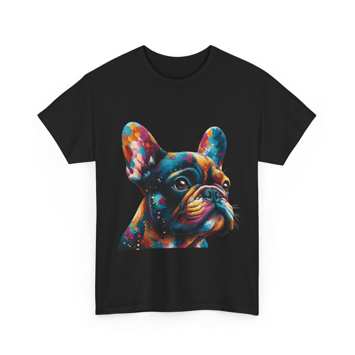 Mens Colourful French Bulldog artistic T-shirt