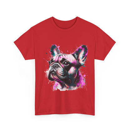 Womens Colourful French Bulldog artistic T-shirt