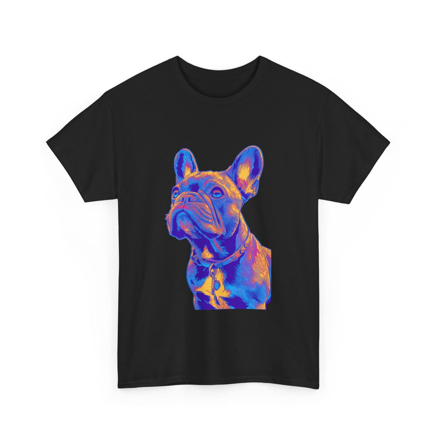 Mens Colourful French Bulldog artistic T-shirt