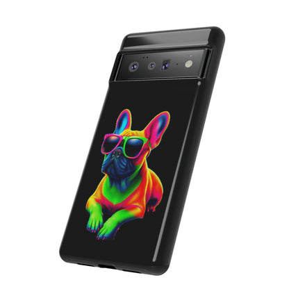 Neon French Bulldog phone case