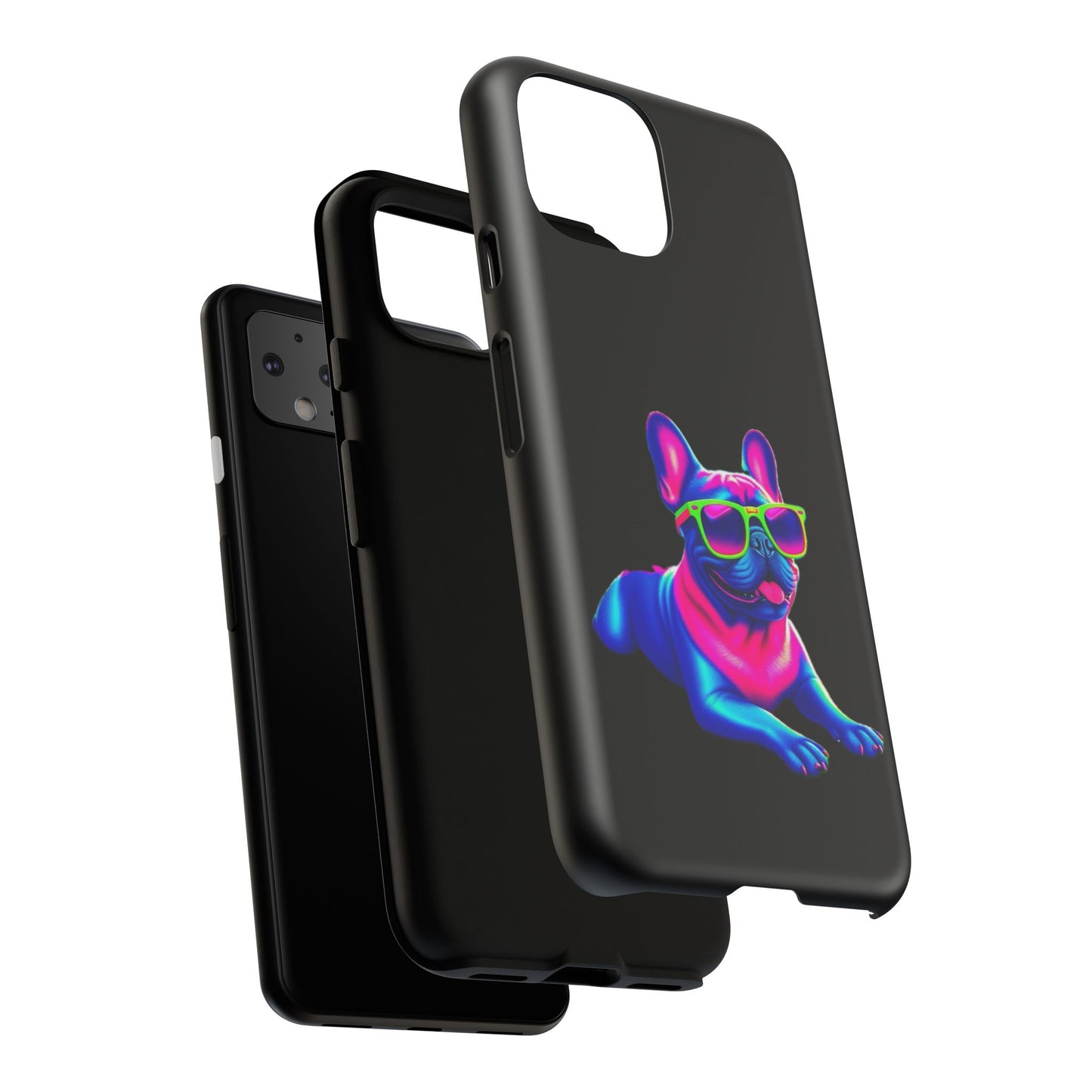 Neon French Bulldog phone case