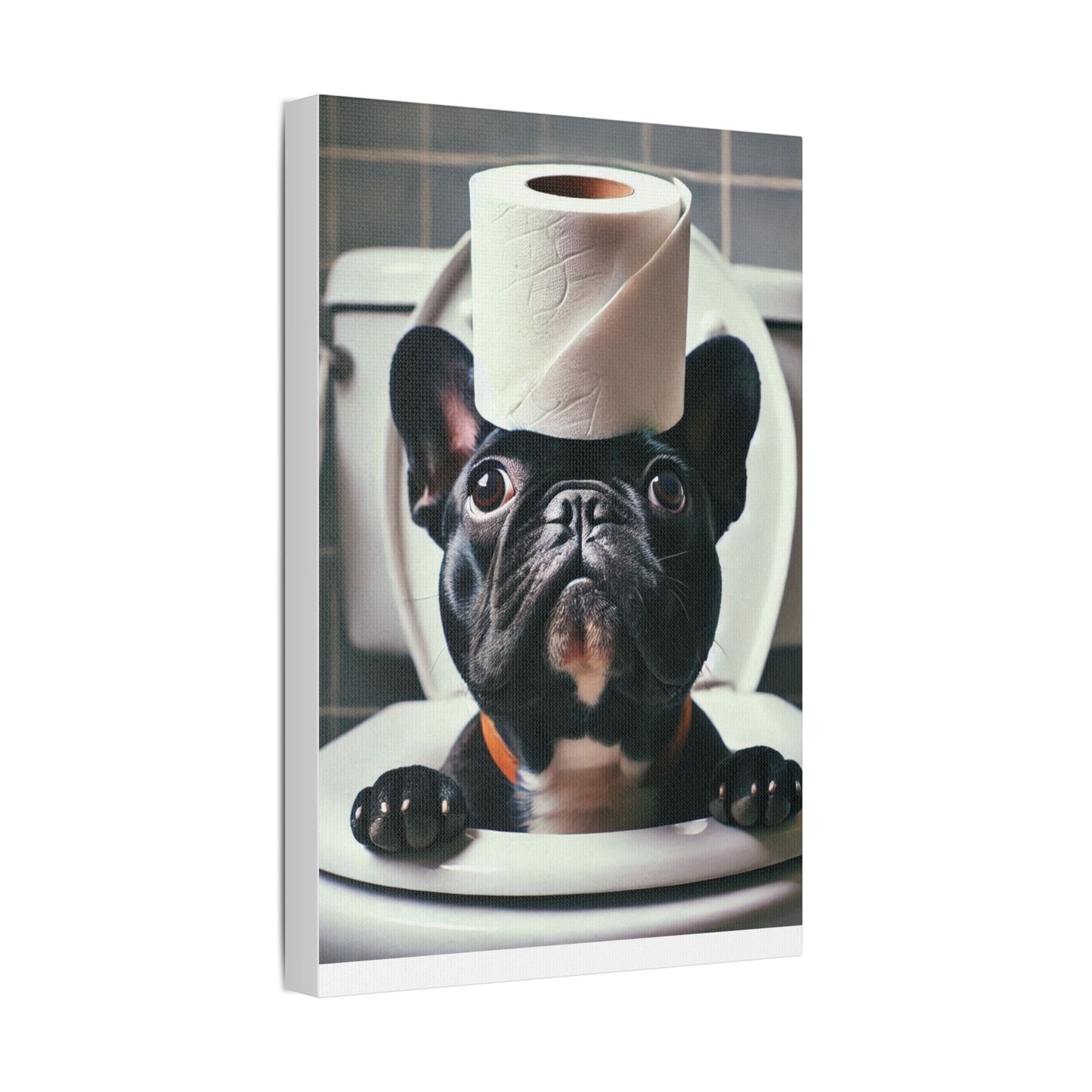 French Bulldog Bathroom Canvas