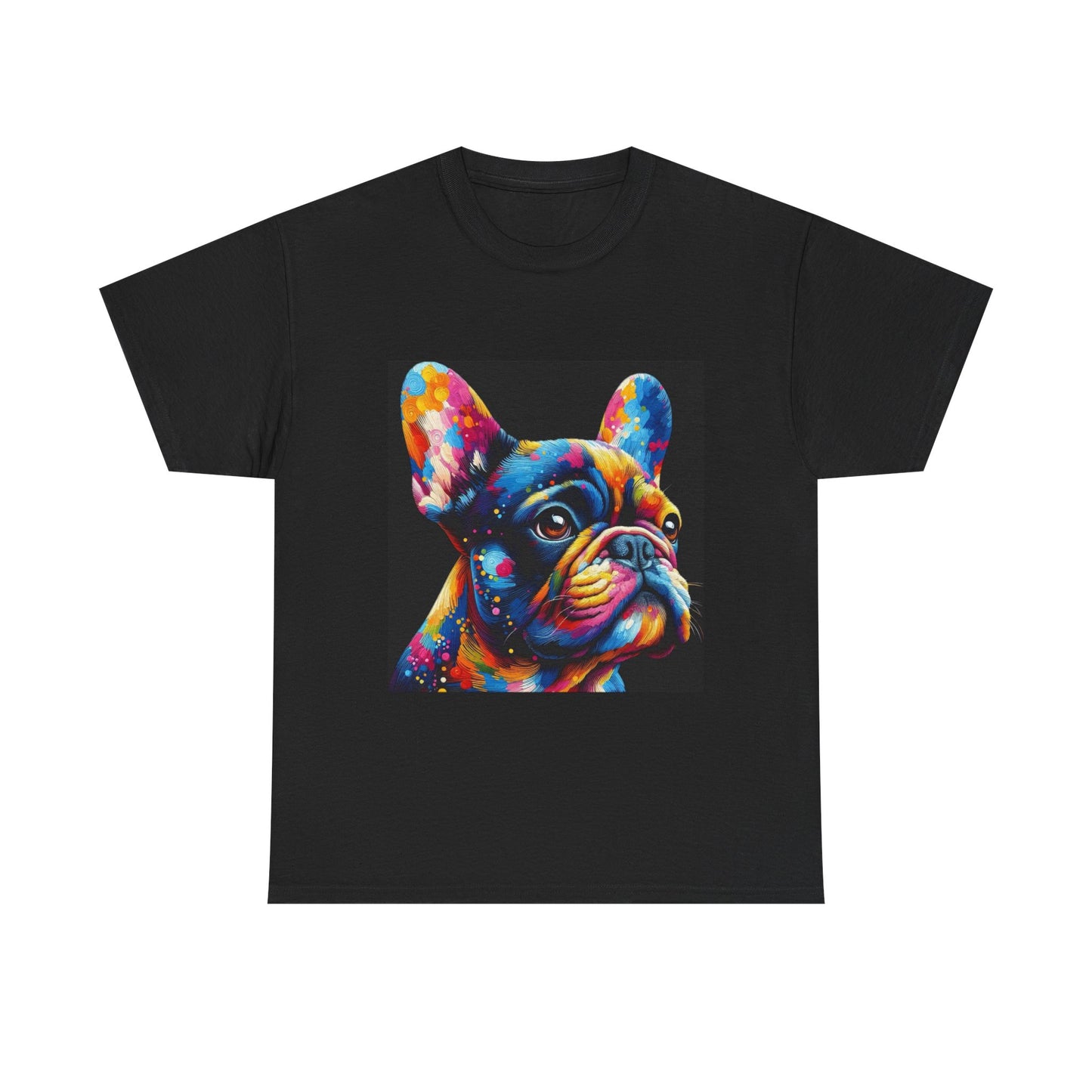 Mens Colourful French Bulldog artistic T-shirt