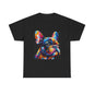 Womens Colourful French Bulldog artistic T-shirt