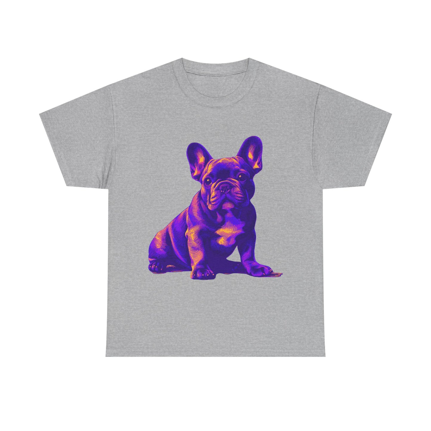 Womens Colourful French Bulldog artistic T-shirt