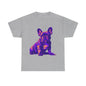 Womens Colourful French Bulldog artistic T-shirt