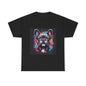 Womens Colourful French Bulldog artistic T-shirt