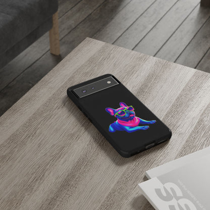 Neon French Bulldog phone case