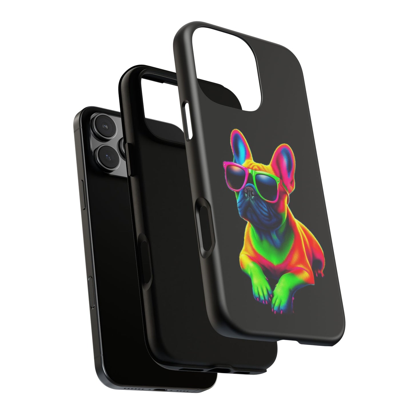 Neon French Bulldog phone case