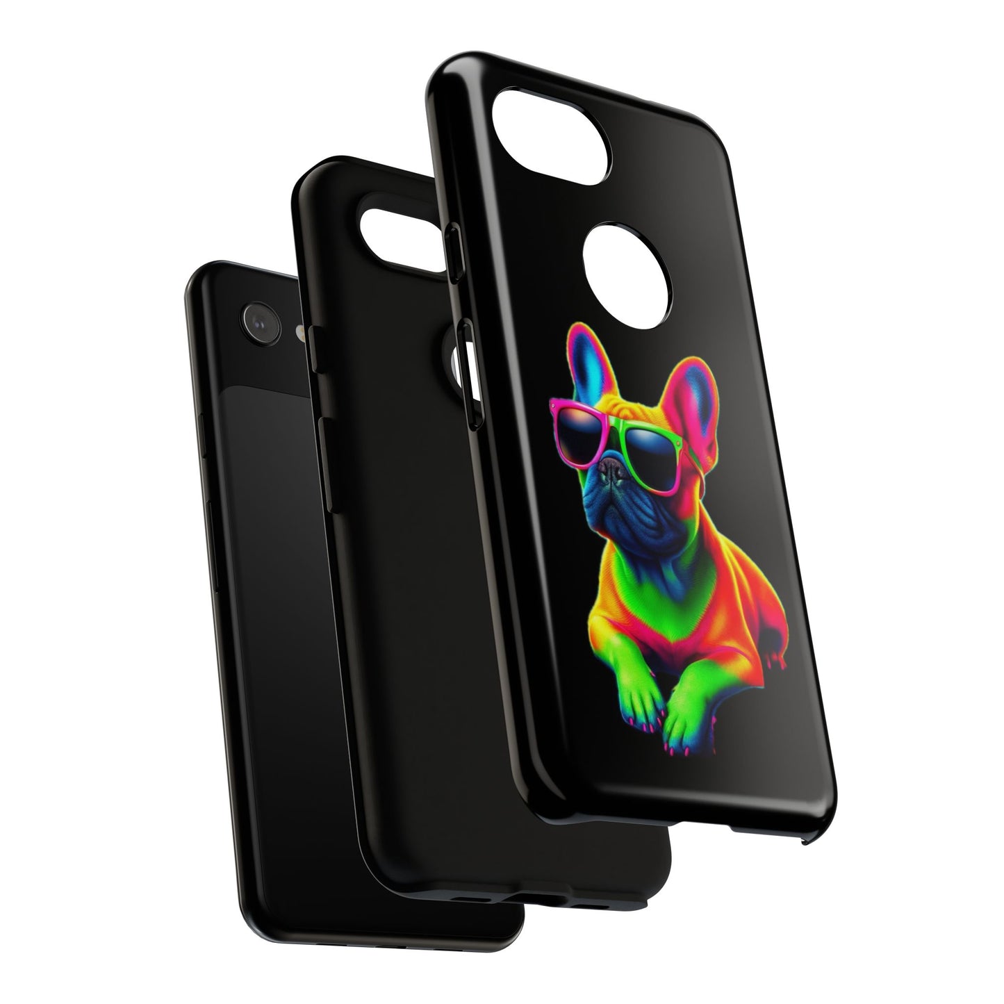 Neon French Bulldog phone case