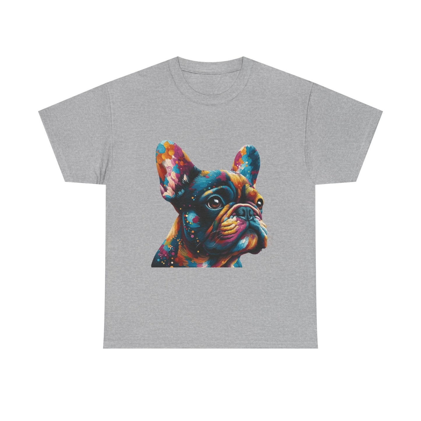 Mens Colourful French Bulldog artistic T-shirt